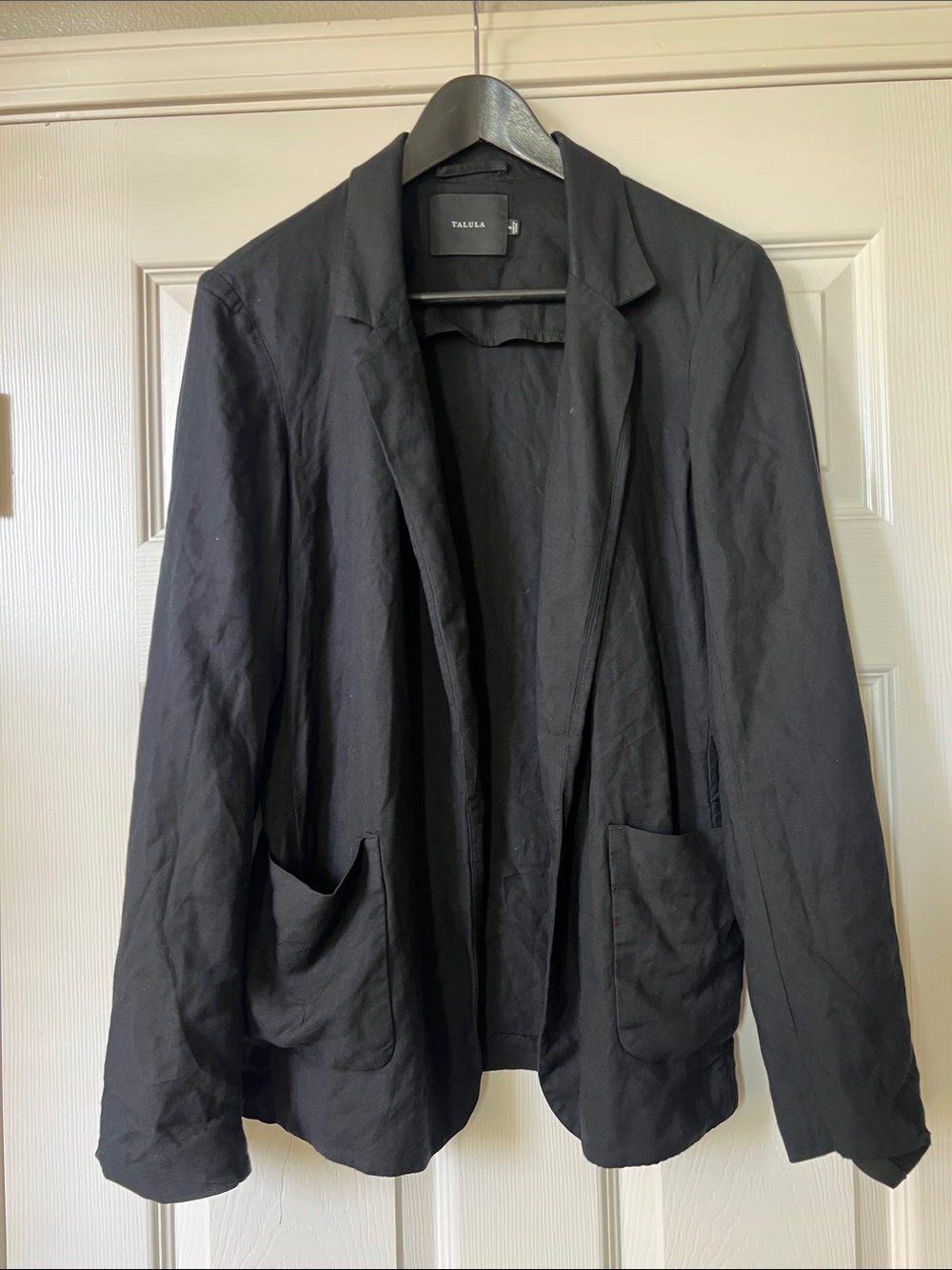 Talula Black Open-Front Lightweight Blazer
